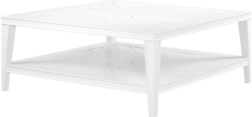 Masuta pentru interior si exterior Bell Rive alb, 100x100cm 113189 HZ