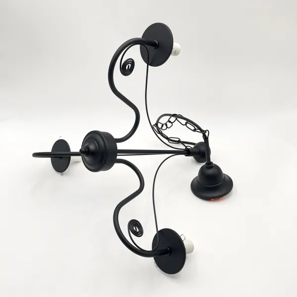 Lustră pe lanț Brilagi COTTAGE 3xE14/40W/230V negru/alb