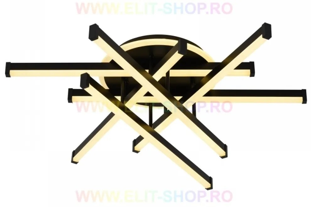Lustra LED Cu Telecomanda, Elit's Esn306 - 6-BK, 150w