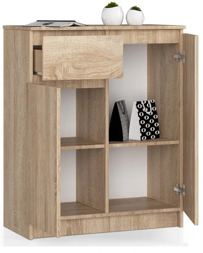 Expedo Comodă GIADA K80 2D1SZ, 80x99x40, sonoma