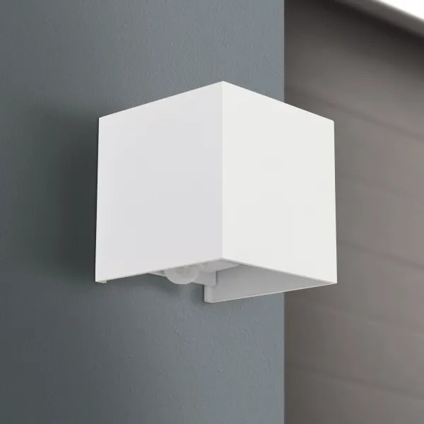 Aplică LED de exteror cu senzor Orion AL 11-1314 CUBE-S LED/13W/230V IP54 alb