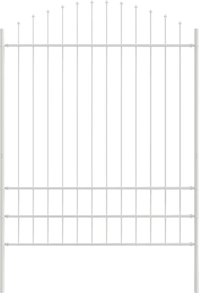 vidaXL Gard de Grădină Alb 170 x 225 cm Oțel vopsit electrostatic