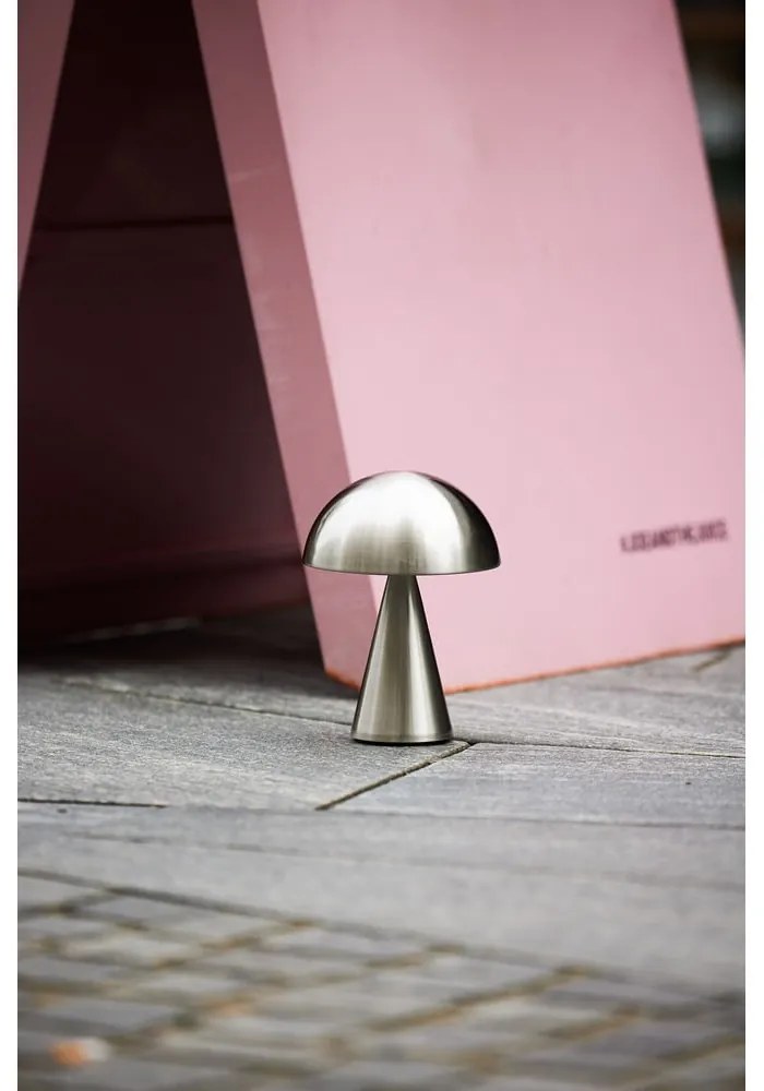 Veioză gri închis LED cu intensitate reglabilă (înălțime 20 cm) Mush – Hübsch