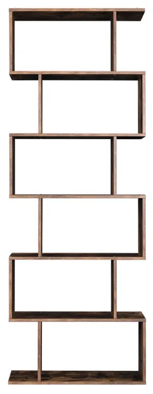 Vasagle Raft/etajeră pentru cărți PRESTON, 70x24x190,5cm, maro