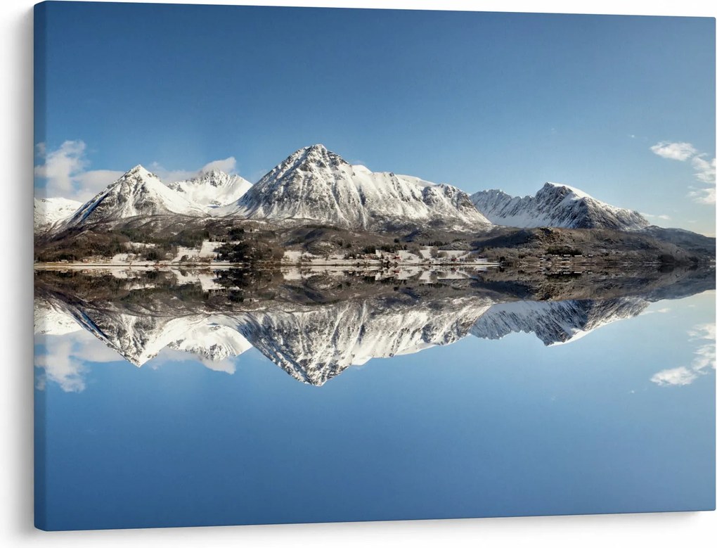 Tablou cu munți și reflectarea lor (70x50 cm)