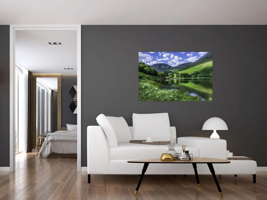 Tablou - Peisaj cu un lac (90x60 cm)