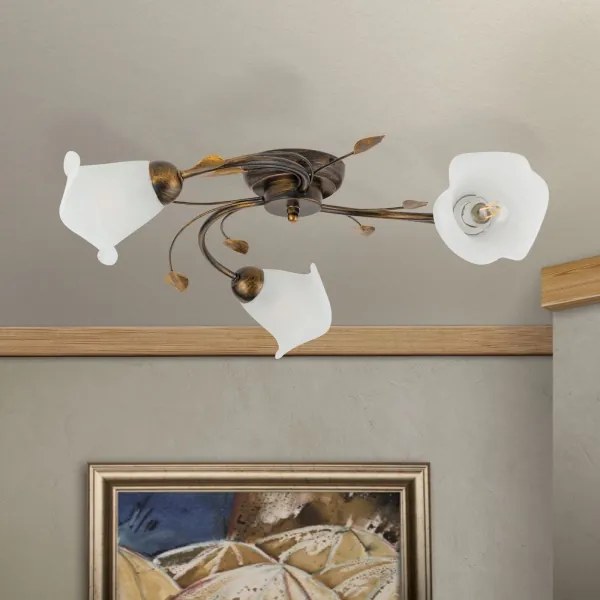 Lustră aplicată Orion DL 7-788/3 SISI 3xE14/40W/230V d. 60 cm bronz/patină