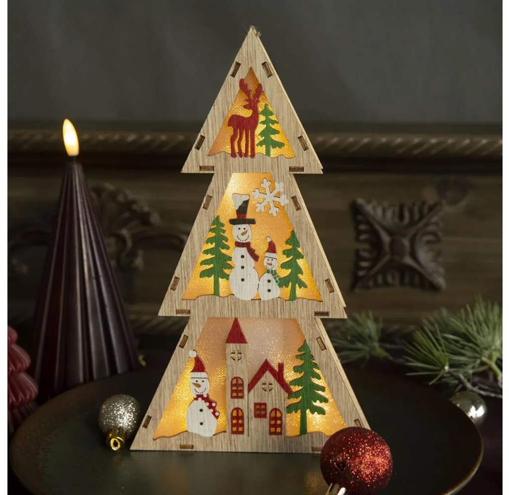 Brilagi - Brăduț LED de Crăciun, 2xAA