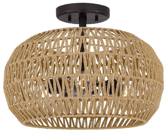 Quoizel QZ-CASABLANCA-3SF-PBZ - Plafonieră CASABLANCA, 3x E27/60W/230V