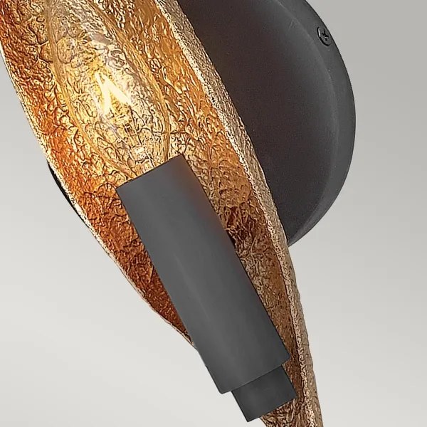 Quintiesse QN-WILLOW1-CBK - Aplică de perete WILLOW, 1xE14/40W/230V, auriu/negru