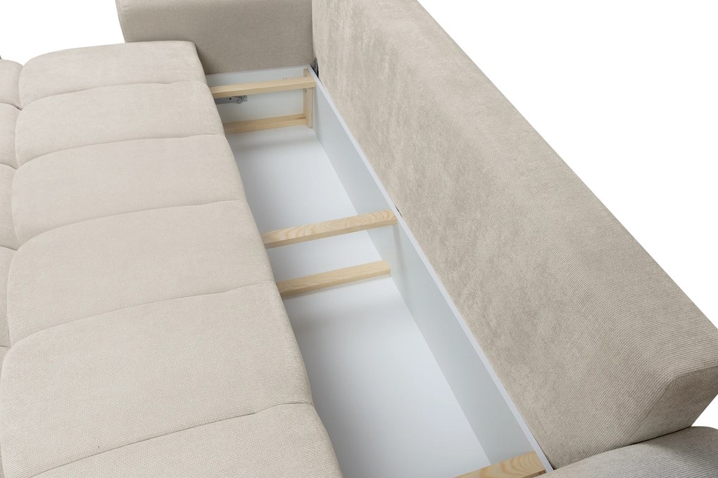Canapea extensibilă Lutario - chenille bej deschis Vibe 06