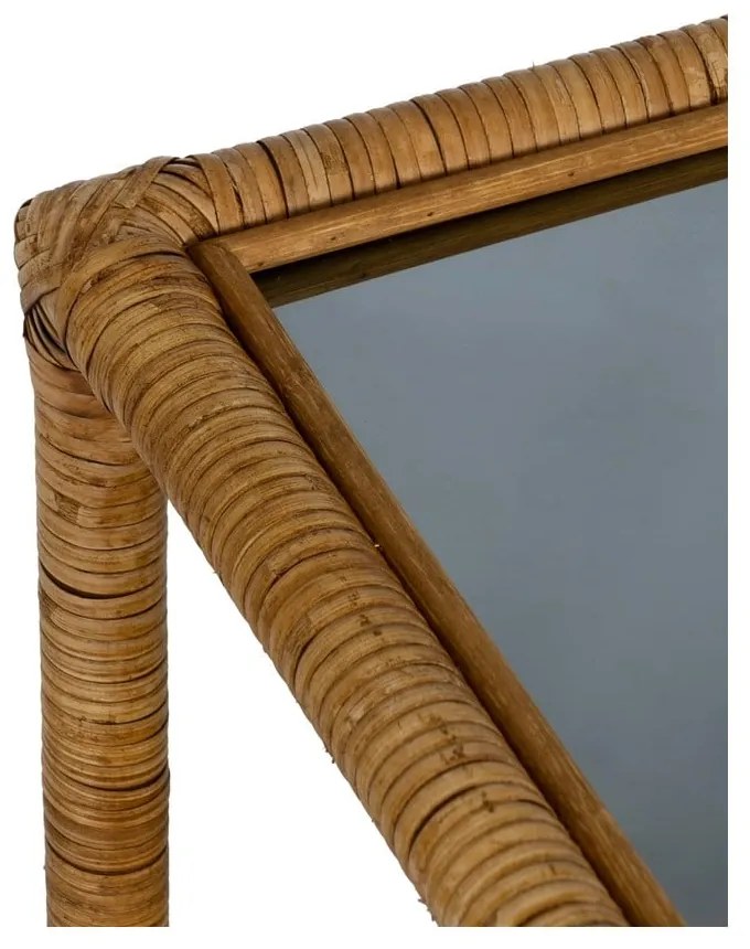 Măsuță de cafea în culoare naturală cu blat din sticlă 40x90 cm – Ixia