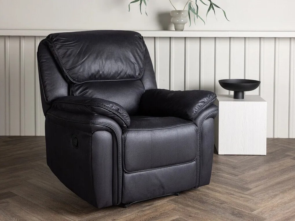 Fotoliu recliner Dallas 4199103x104x99cm, 45 kg, Negru, Tapiterie