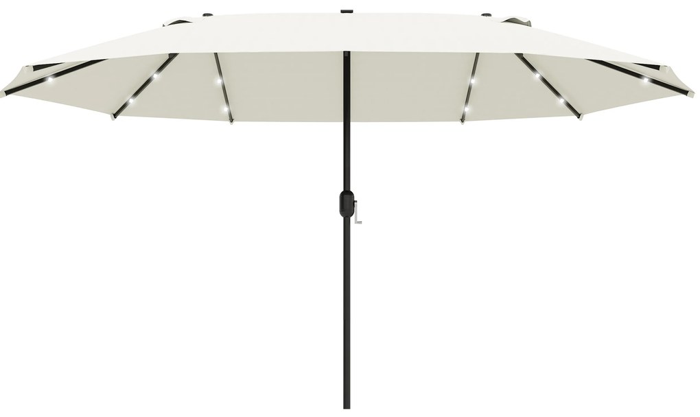 Outsunny Umbrelă Ovală Crem 440 x 256 cm | Aosom Romania