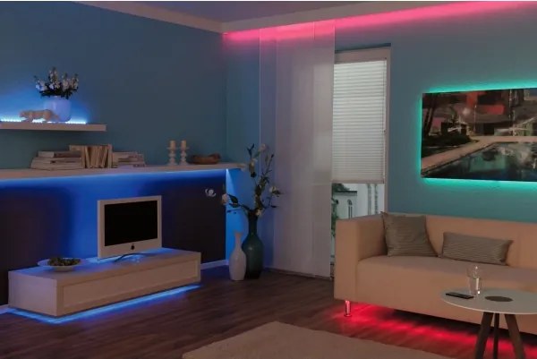 Paulmann 3989 - Bandă LED RGBW dimabilă, 19W, TIP, 10 m, 230V + telecomandă