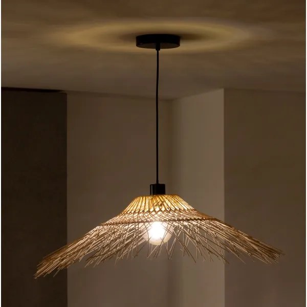 Brilagi - Lustră LED CERIA BOHO pe cablu, 1xE27/40W/230V, Ø 70 cm, bambus