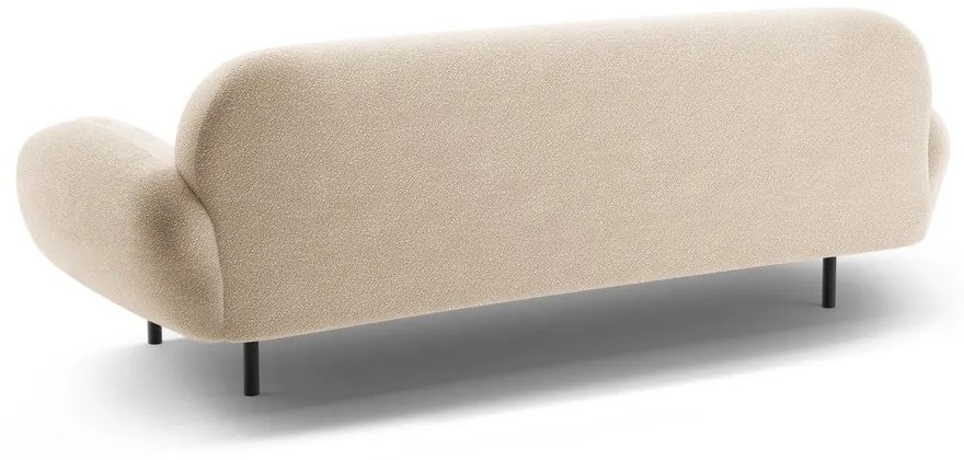 Canapea bej cu tapițerie din țesătură bouclé 208 cm Poppy – Micadoni