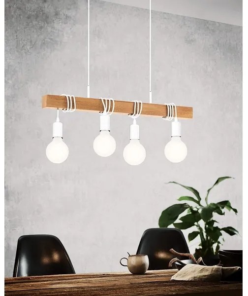 Eglo 43704 - Lustră pe cablu TOWNSHEND 4xE27/60W/230V