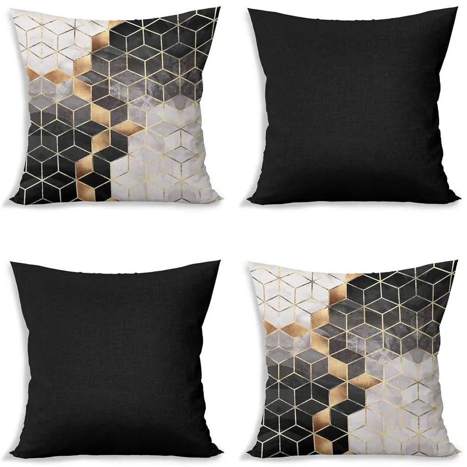 Fețe de pernă în set de 4 buc. 43x43 cm Optic - Minimalist Cushion Covers