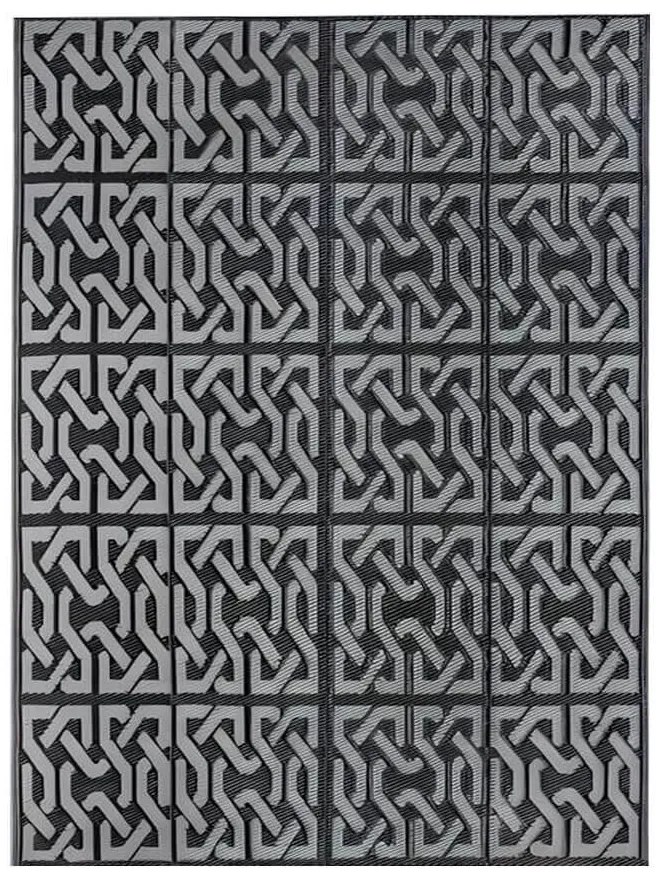 Covor de exterior, cu doua fete, 180x120 cm, gri