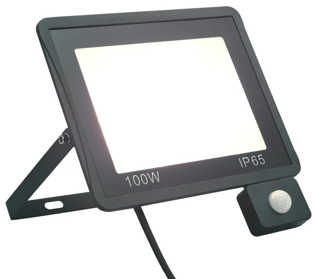 vidaXL Proiector LED cu senzor, 100 W, alb rece
