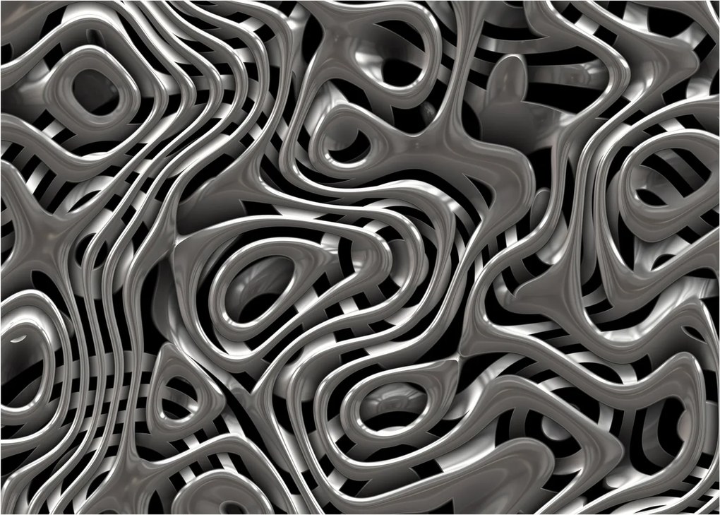 Tablou - Abstractizare metalică (70x50 cm)