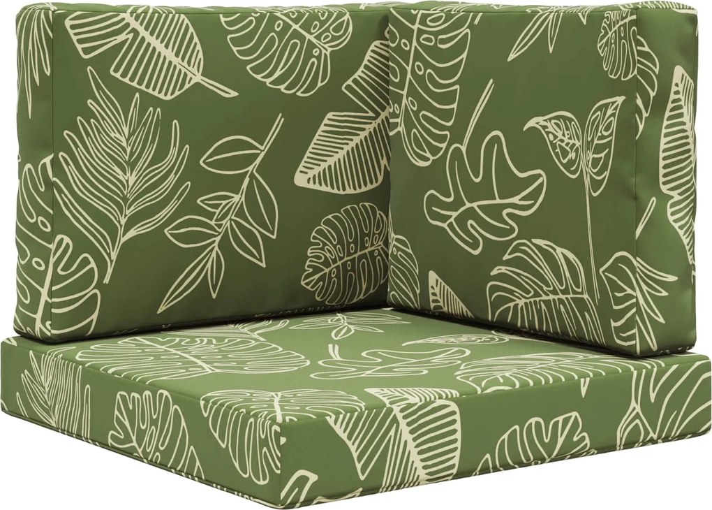 vidaXL Perna pentru canapea de exterior 3 pcs Design cu frunze