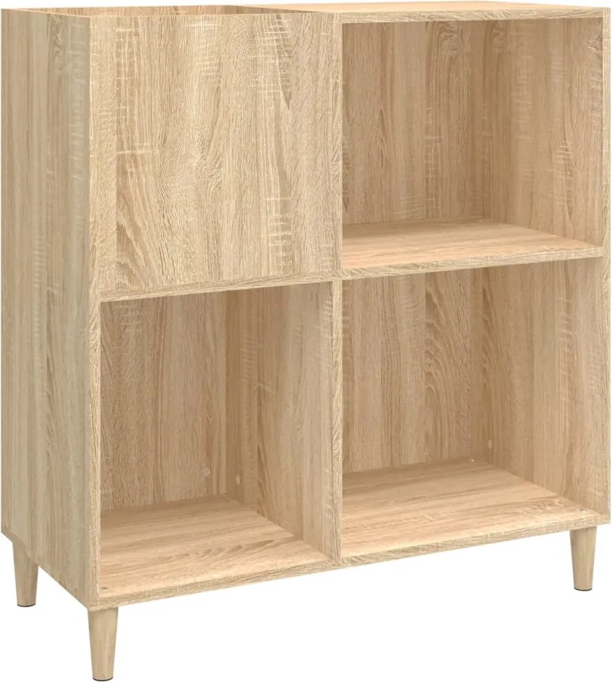 vidaXL Dulap pentru discuri stejar sonoma 84,5x38x89 cm lemn compozit
