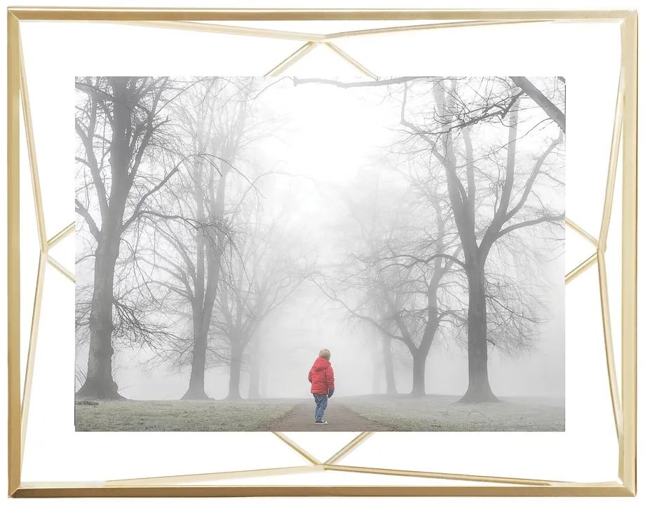 Ramă foto aurie din metal 18x23 cm Prisma – Umbra