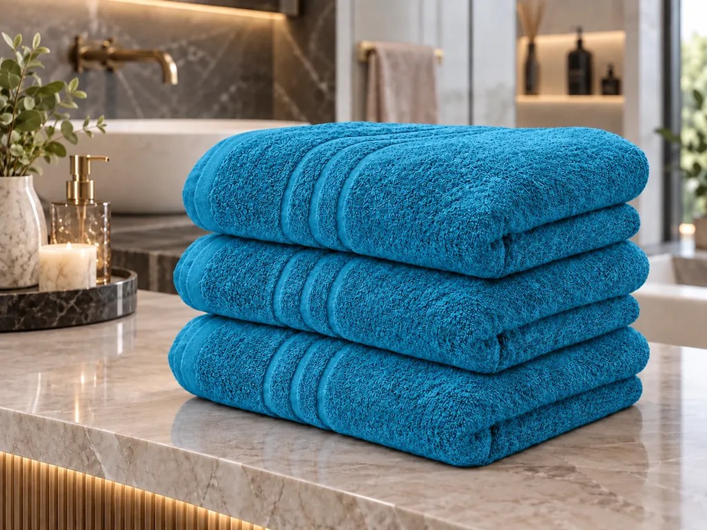 Prosop de corp Confort cian 70 x 140 cm, 100% bumbac