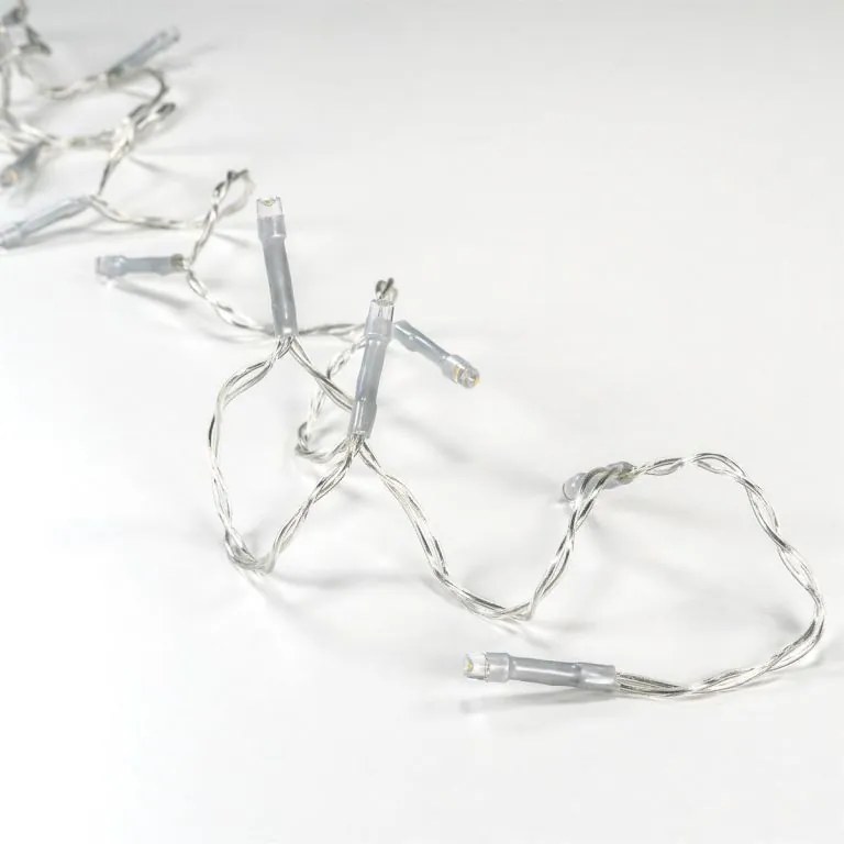 Set de lanțuri LED de Crăciun, 100 LED-uri, alb cald, 2 buc