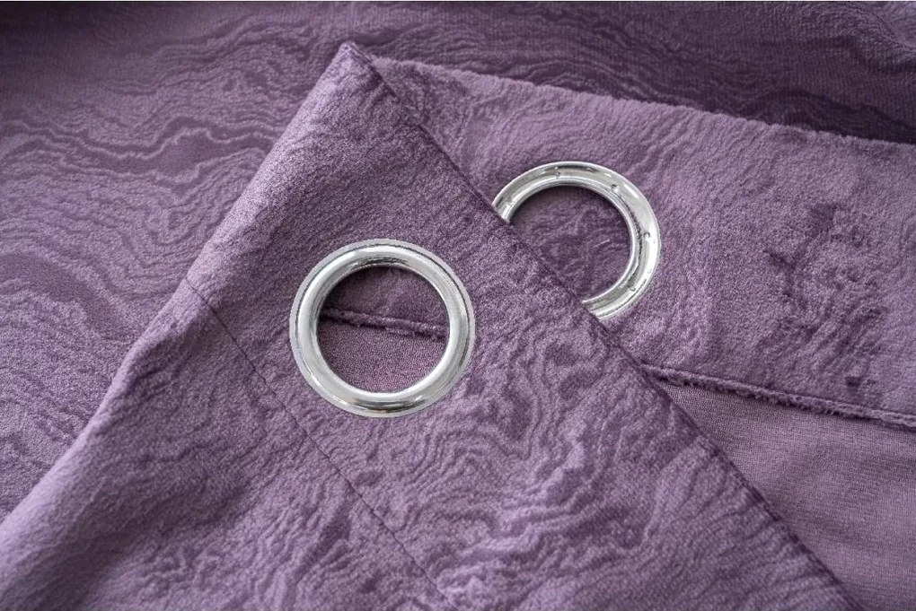 Draperie opaca DUNES VELVET 140x250 cm, mov Agatat: Inele metalice