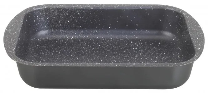 Tava de copt Oliver Voltz OV51222N35S, 35 cm, Finisaj marmura, Dreptunghiulară, Negru