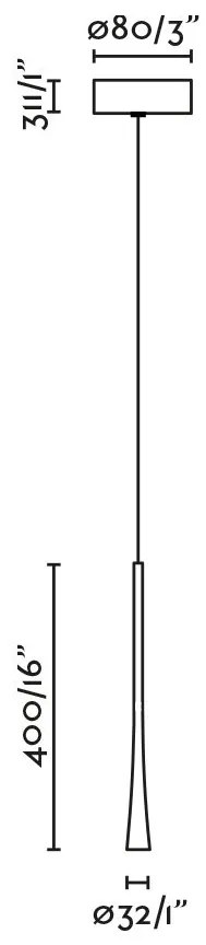 Pendul LED stil minimalist DIANA 40 alb