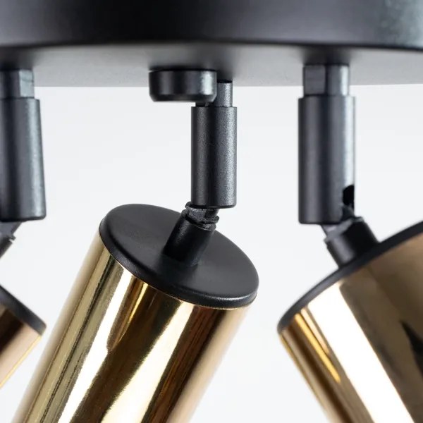 Spot Sollux SL.1385 WINX 3xGU10/10W/230V negru/auriu