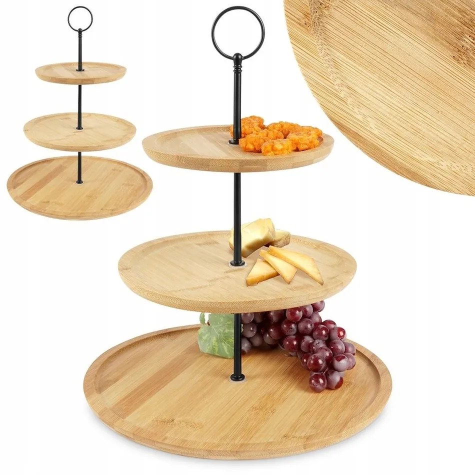 Suport pentru servit EH Bambus, în. 34 cm