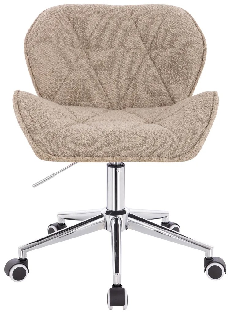 HR111K Scaun Latte Boucle cu Bază Cromata