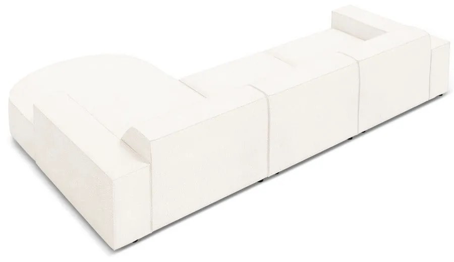 Colțar bej cu tapițerie bouclé (pe partea dreaptă) Jodie – Micadoni Home