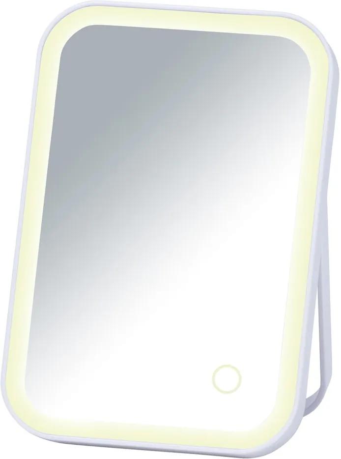 Oglindă cosmetică cu ancadrament LED Wenko Arizona, alb