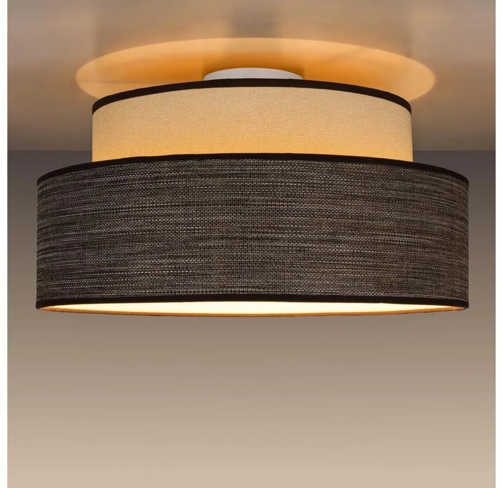 Plafonieră GRACE 1xE27/60W/230V crem/maro