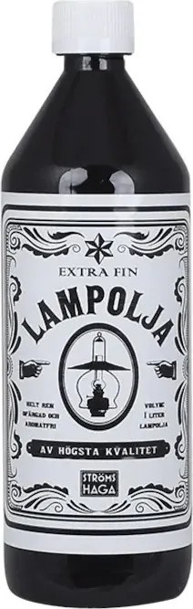 Ulei de lampă pentru lămpi cu petrol, 1 litru, fără fum și fără funingine, Strömshaga, „Lamp Oil"