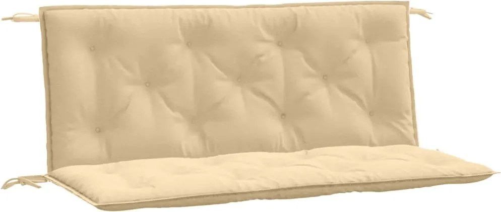 vidaXL Pernă bancă de grădină, 2 buc., melanj bej, 120x50x7 cm, textil