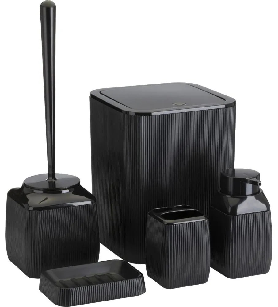 Set de baie CRYSTAL 5 buc. negru