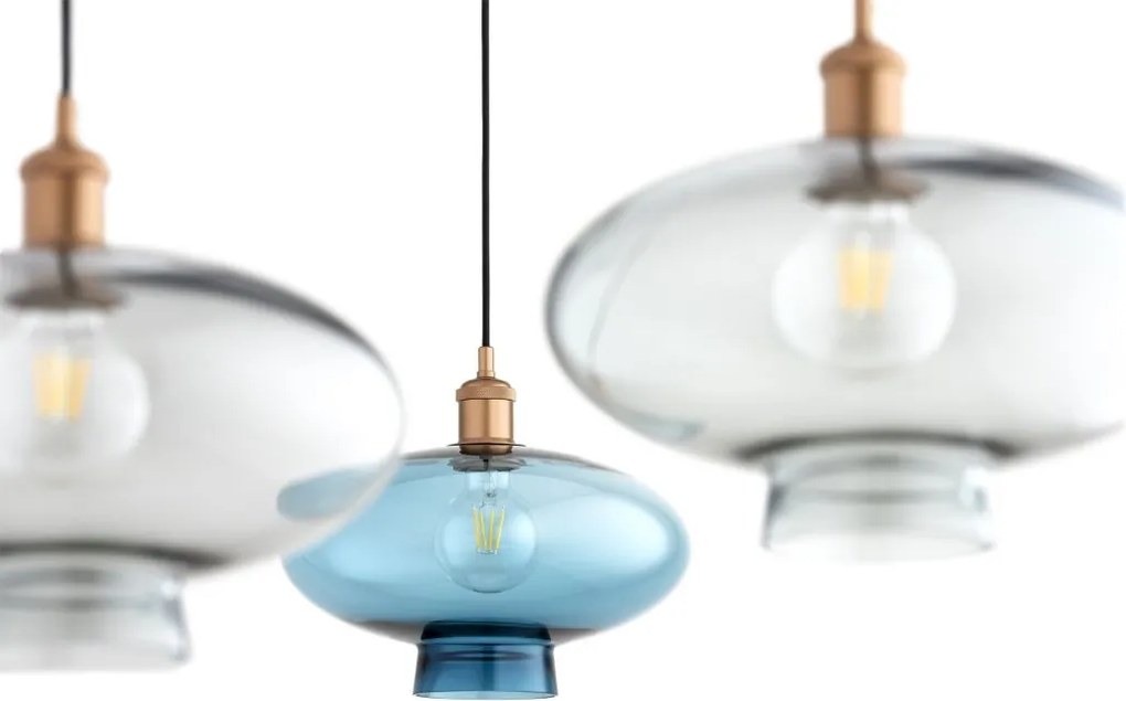 Lustra/pendul design decorativ TRESCO cupru/blue