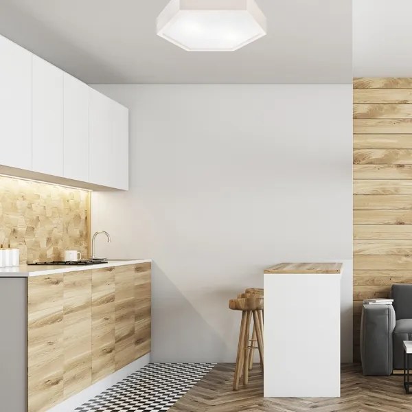 Plafonieră HEX 2xE27/60W/230V d. 43 cm alb pin