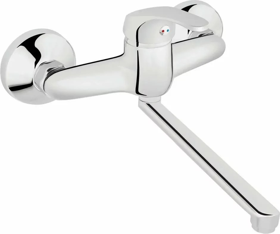 Baterie bucatarie montare pe perete Ferro Basic pipa 22 cm