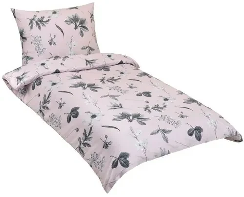 Lenjerie de pat din bumbac Bellatex Meadow gri,roz , 140 x 220 cm, 70 x 90 cm, 140 x 220 cm, 70 x 90 cm