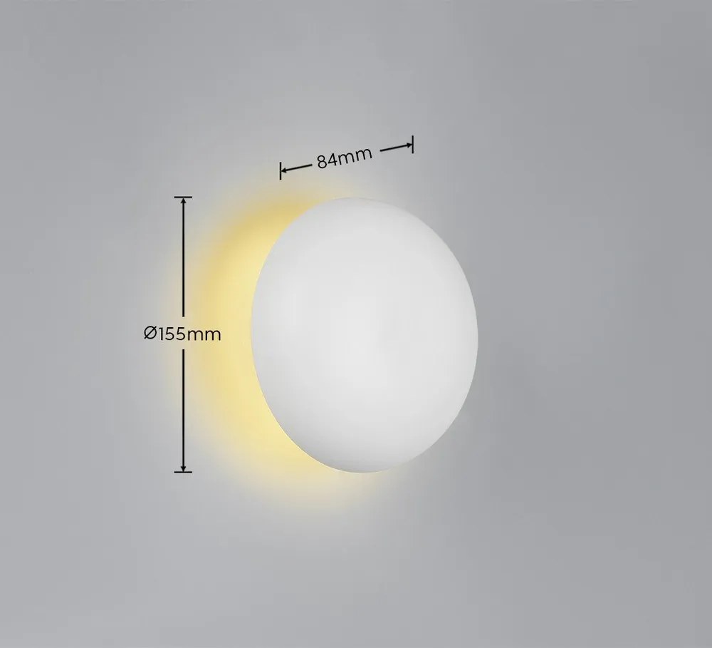 Aplică de perete alb mat LED cu USB Davey – Reality