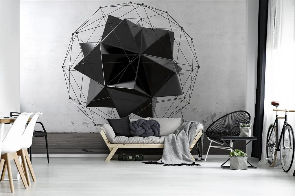 Fototapet - 3D geometrie (254x184 cm)