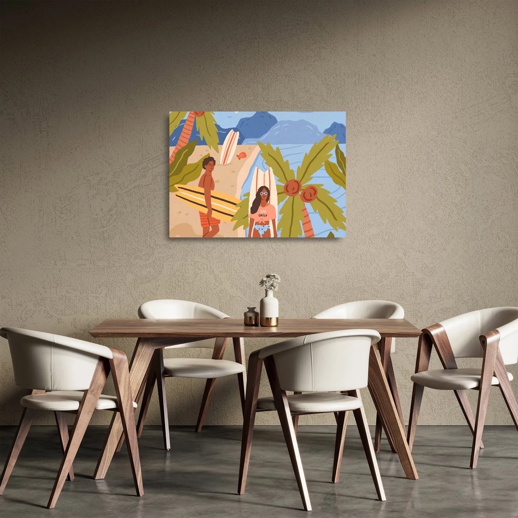Tablou pe sticlă - Bucură-te de viață (70x50 cm)